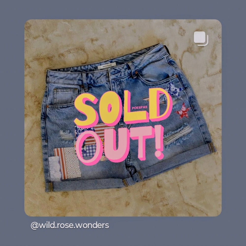 PacSun Blue Jean Shorts with Distressed Details